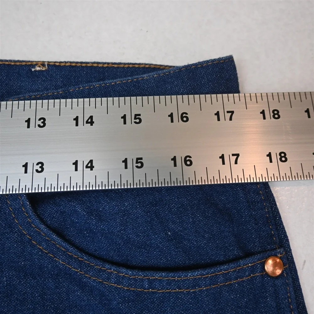 Wrangler 35x32 Dark Denim 13MWZ Cowboy Cut 100% Cotton Mens Jeans